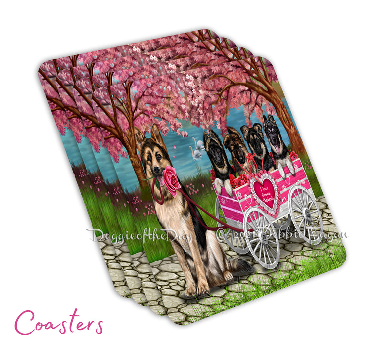 Mother's Day Gift Basket German Shepherd Dogs Blanket, Pillow, Coasters, Magnet, Coffee Mug and Ornament