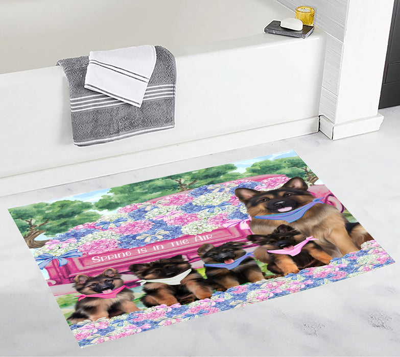 German Shepherd Bath Mat: Non-Slip Bathroom Rug Mats, Custom, Explore a Variety of Designs, Personalized, Gift for Pet and Dog Lovers
