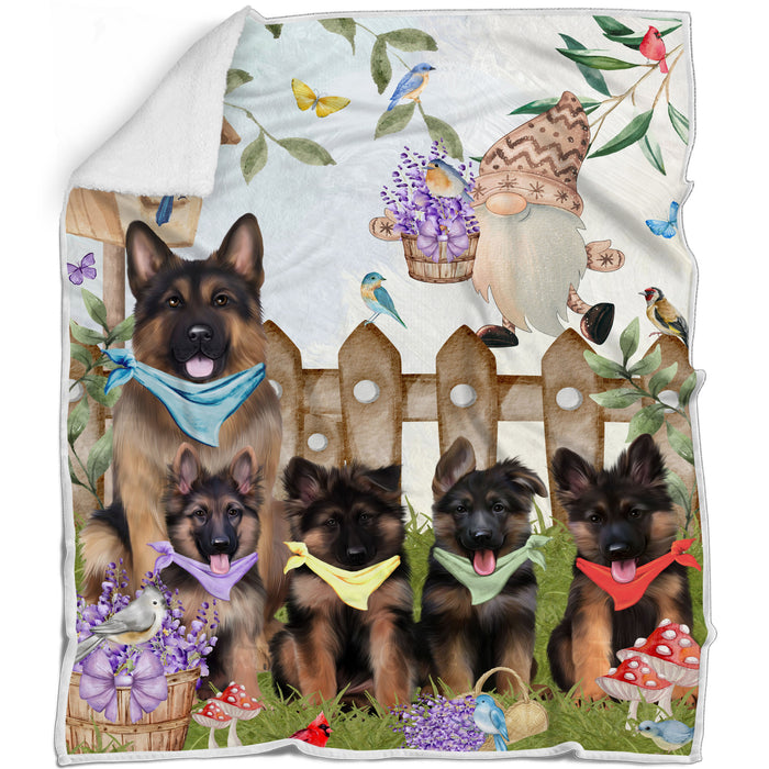 German Shepherd Blanket: Explore a Variety of Custom Designs, Bed Cozy Woven, Fleece and Sherpa, Personalized Dog Gift for Pet Lovers