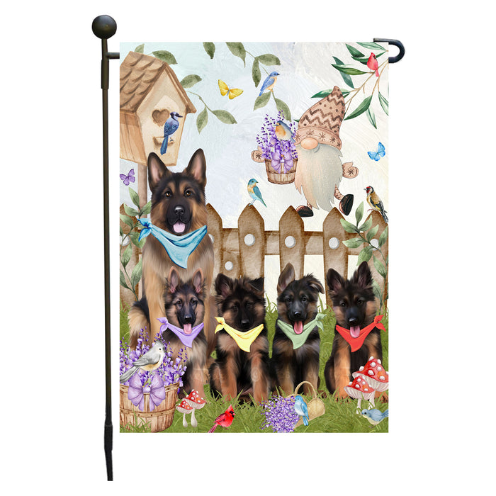 German Shepherd Dogs Garden Flag: Explore a Variety of Designs, Custom, Personalized, Weather Resistant, Double-Sided, Outdoor Garden Yard Decor for Dog and Pet Lovers