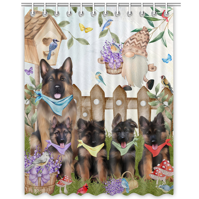 German Shepherd Shower Curtain, Personalized Bathtub Curtains for Bathroom Decor with Hooks, Explore a Variety of Designs, Custom, Pet Gift for Dog Lovers