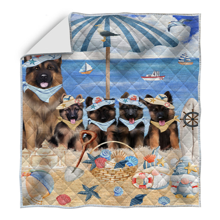 German Shepherd Quilt, Explore a Variety of Bedding Designs, Bedspread Quilted Coverlet, Custom, Personalized, Pet Gift for Dog Lovers