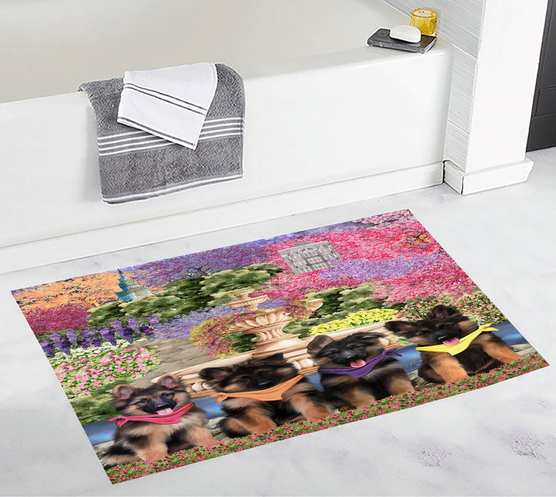 German Shepherd Bath Mat: Non-Slip Bathroom Rug Mats, Custom, Explore a Variety of Designs, Personalized, Gift for Pet and Dog Lovers