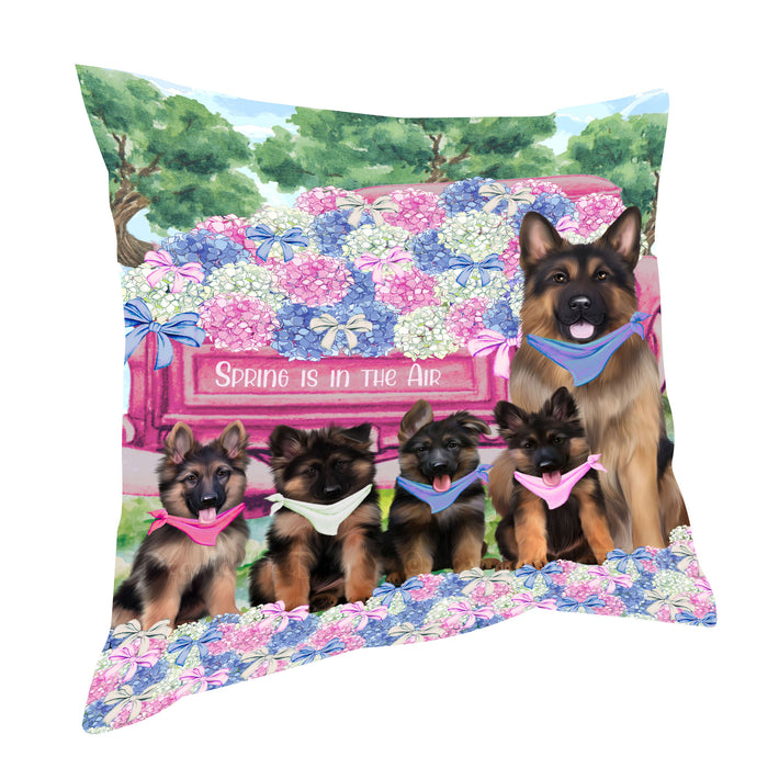 German Shepherd Throw Pillow: Explore a Variety of Designs, Cushion Pillows for Sofa Couch Bed, Personalized, Custom, Dog Lover's Gifts