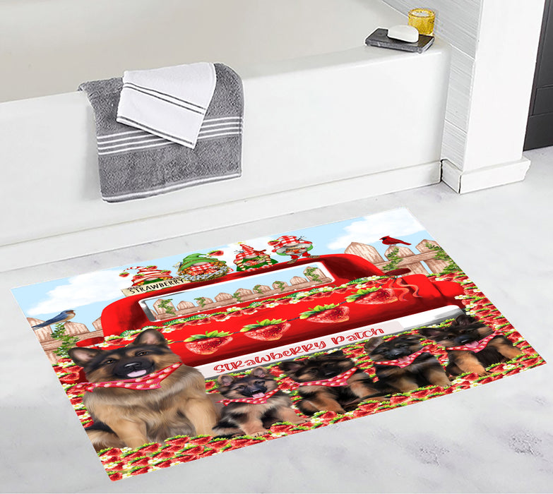 German Shepherd Anti-Slip Bath Mat, Explore a Variety of Designs, Soft and Absorbent Bathroom Rug Mats, Personalized, Custom, Dog and Pet Lovers Gift