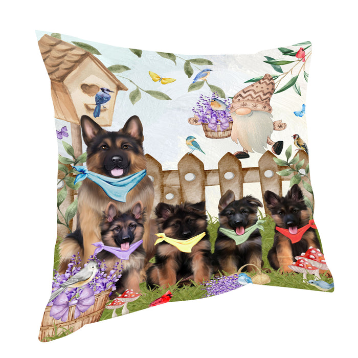 German Shepherd Pillow: Explore a Variety of Designs, Custom, Personalized, Pet Cushion for Sofa Couch Bed, Halloween Gift for Dog Lovers