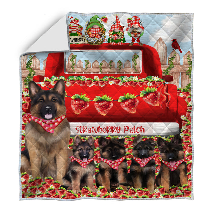 German Shepherd Quilt: Explore a Variety of Personalized Designs, Custom, Bedding Coverlet Quilted, Pet and Dog Lovers Gift