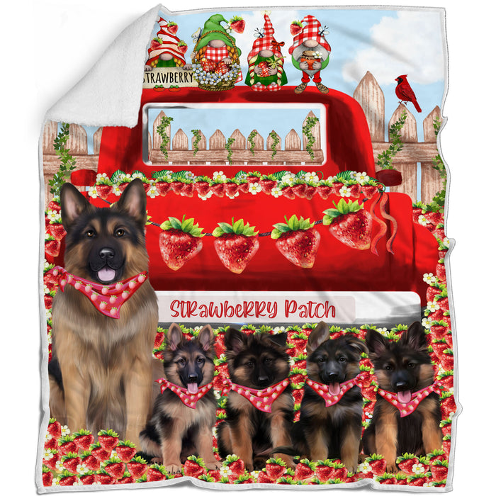 German Shepherd Bed Blanket, Explore a Variety of Designs, Personalized, Throw Sherpa, Fleece and Woven, Custom, Soft and Cozy, Dog Gift for Pet Lovers