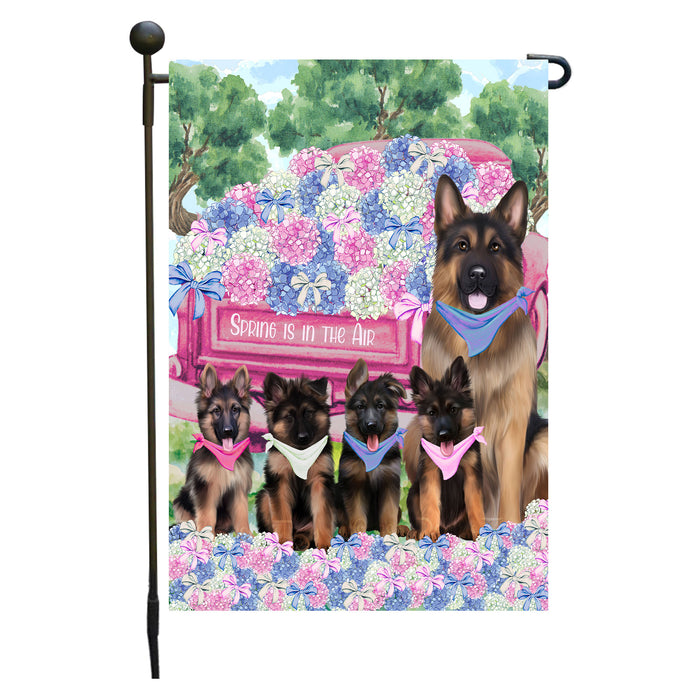 German Shepherd Dogs Garden Flag: Explore a Variety of Personalized Designs, Double-Sided, Weather Resistant, Custom, Outdoor Garden Yard Decor for Dog and Pet Lovers