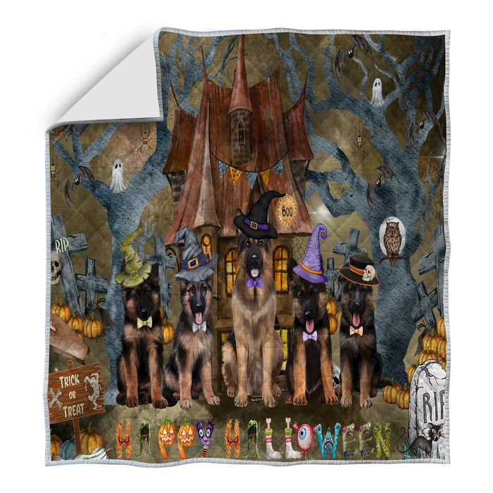 German Shepherd Bedding Quilt, Bedspread Coverlet Quilted, Explore a Variety of Designs, Custom, Personalized, Pet Gift for Dog Lovers