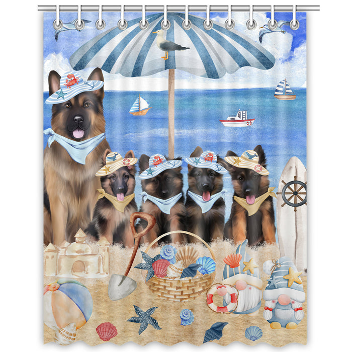 German Shepherd Shower Curtain: Explore a Variety of Designs, Custom, Personalized, Waterproof Bathtub Curtains for Bathroom with Hooks, Gift for Dog and Pet Lovers