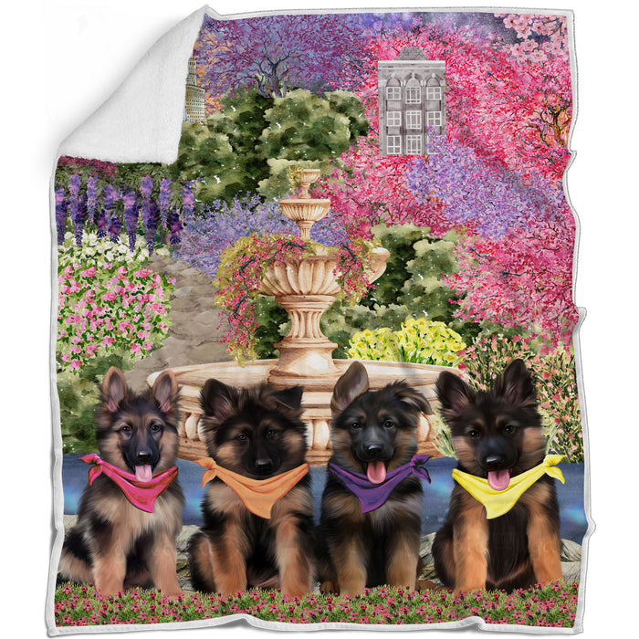 German Shepherd Blanket: Explore a Variety of Designs, Personalized, Custom Bed Blankets, Cozy Sherpa, Fleece and Woven, Dog Gift for Pet Lovers