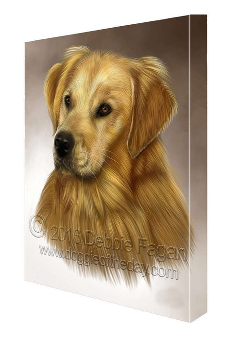 Golden Retriever Dog Art Portrait Print Canvas