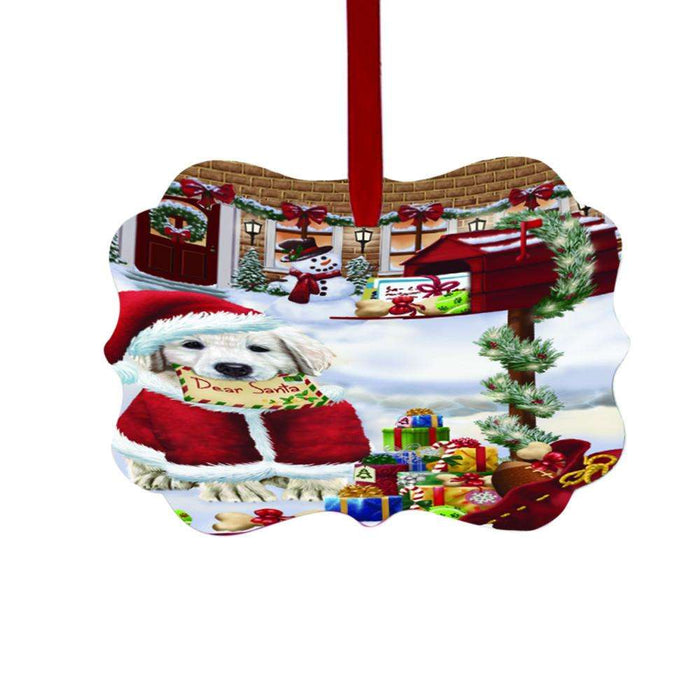 Golden Retriever Dog Dear Santa Letter Christmas Holiday Mailbox Double-Sided Photo Benelux Christmas Ornament LOR49046