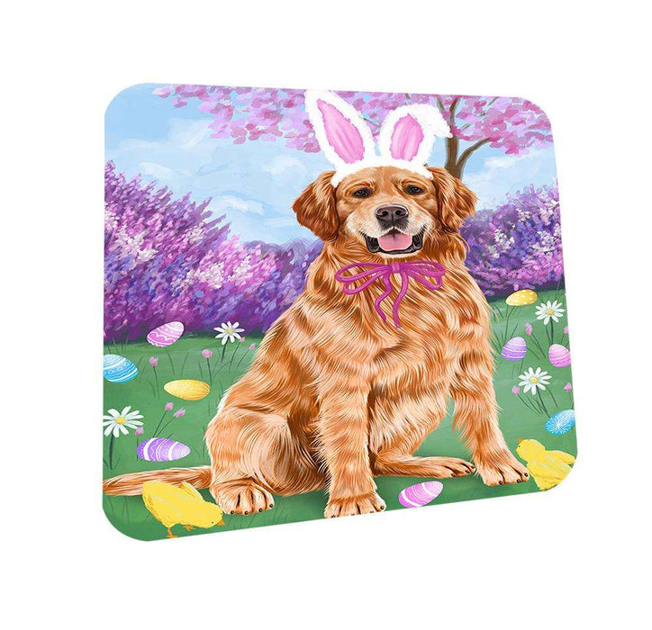 Golden Retriever Dog Easter Holiday Coasters Set of 4 CST49109