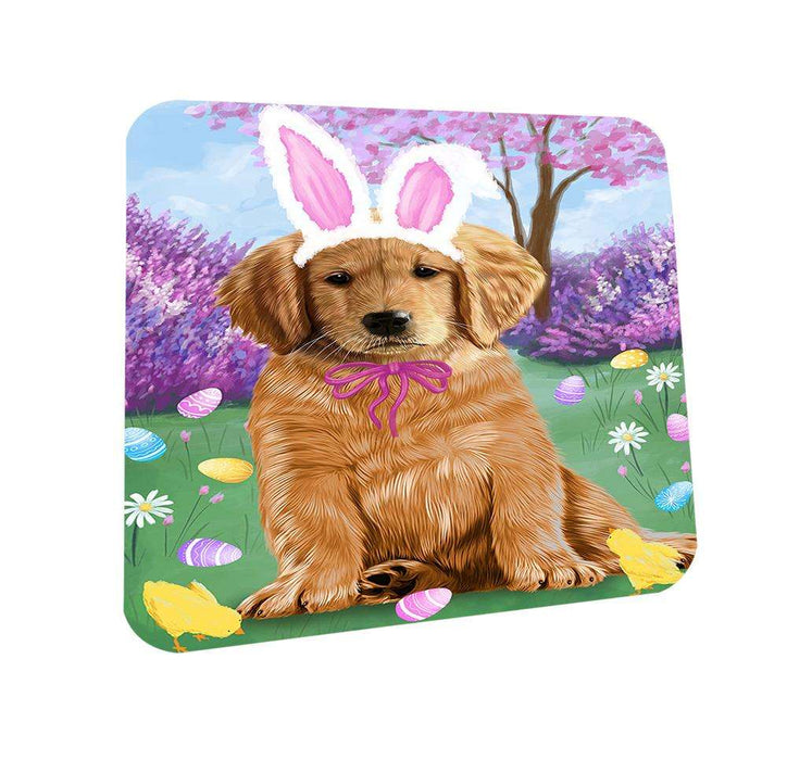 Golden Retriever Dog Easter Holiday Coasters Set of 4 CST49111