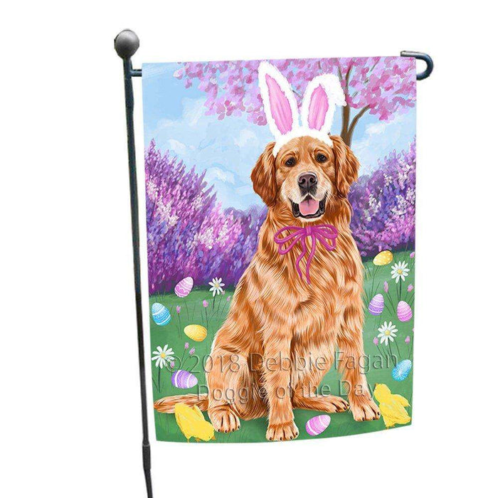 Golden Retriever Dog Easter Holiday Garden Flag GFLG49059