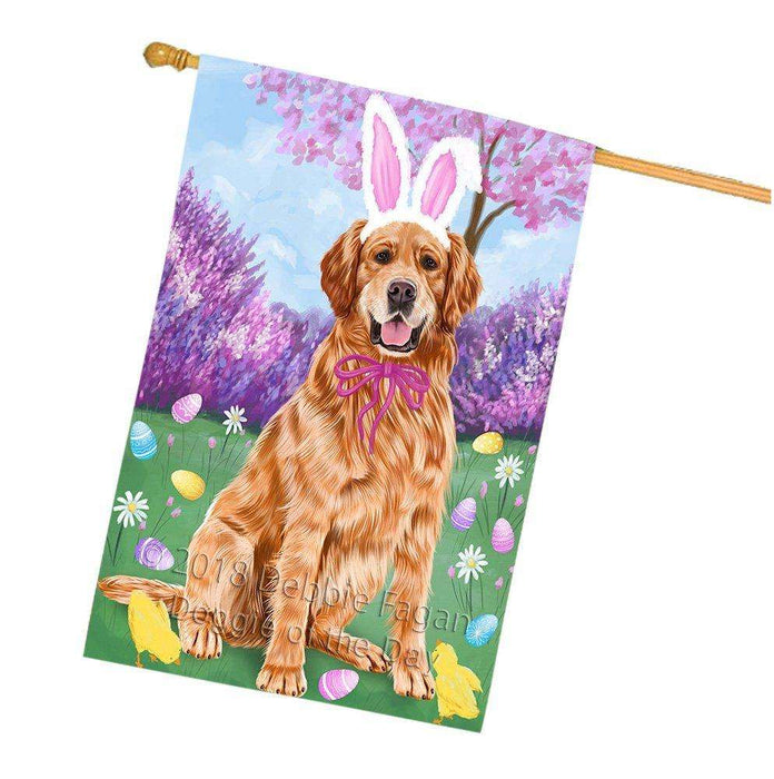 Golden Retriever Dog Easter Holiday House Flag FLG49115