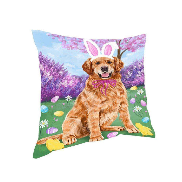 Golden Retriever Dog Easter Holiday Pillow PIL52456