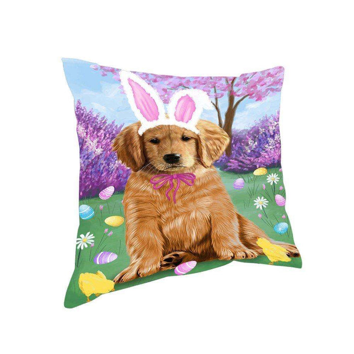 Golden Retriever Dog Easter Holiday Pillow PIL52464