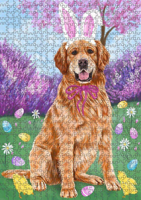 Golden Retriever Dog Easter Holiday Puzzle with Photo Tin PUZL50016