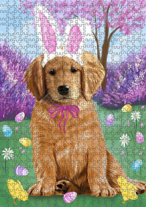 Golden Retriever Dog Easter Holiday Puzzle with Photo Tin PUZL50022