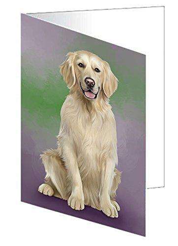 Golden Retriever Dog Handmade Artwork Assorted Pets Greeting Cards and Note Cards with Envelopes for All Occasions and Holiday Seasons GCD48923