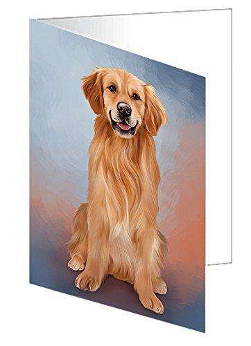 Golden Retriever Dog Handmade Artwork Assorted Pets Greeting Cards and Note Cards with Envelopes for All Occasions and Holiday Seasons GCD48926