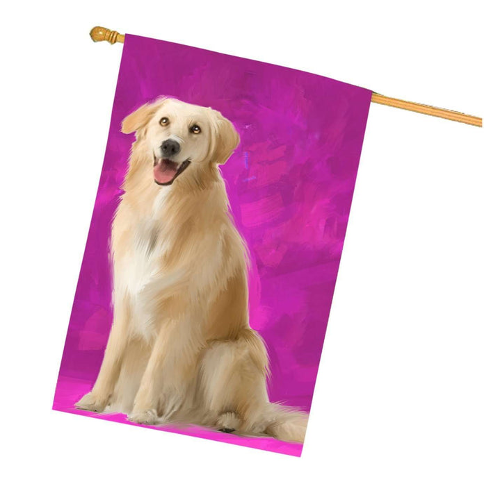 Golden Retriever Dog House Flag HF390