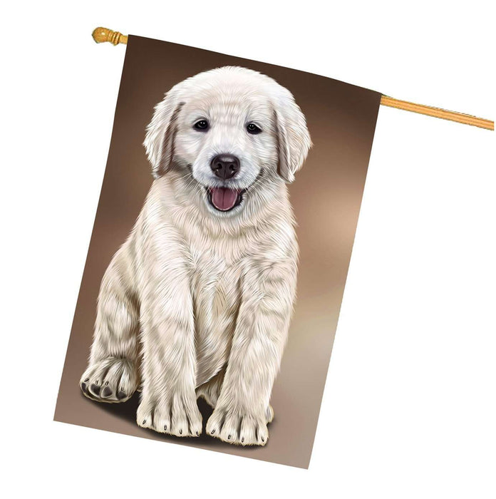 Golden Retriever Dog House Flag