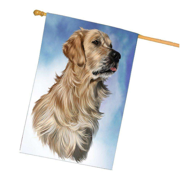 Golden Retriever Dog House Flag