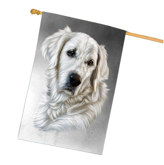 Golden Retriever Dog House Flag