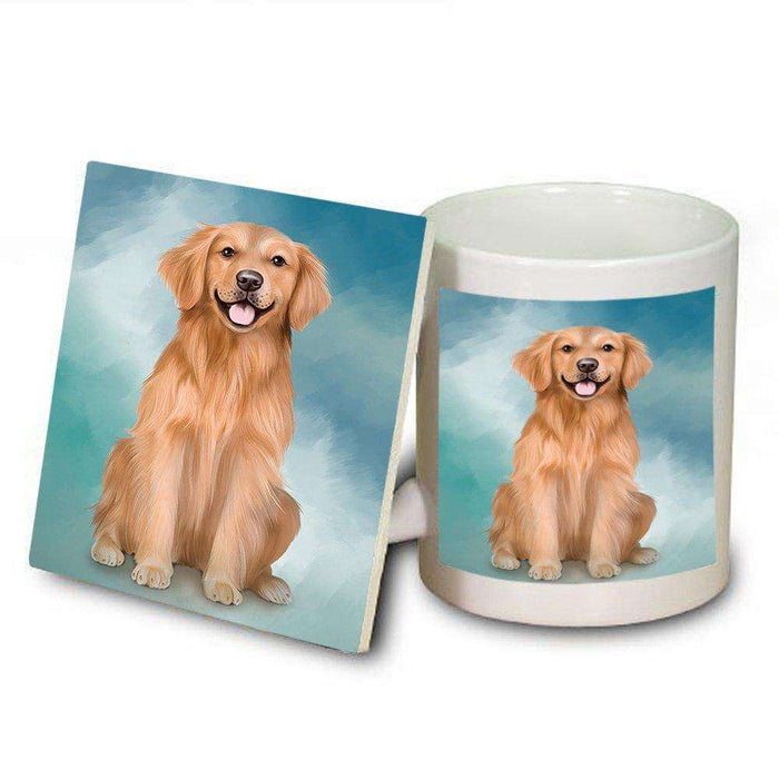 Golden Retriever Dog Mug and Coaster Set MUC48306