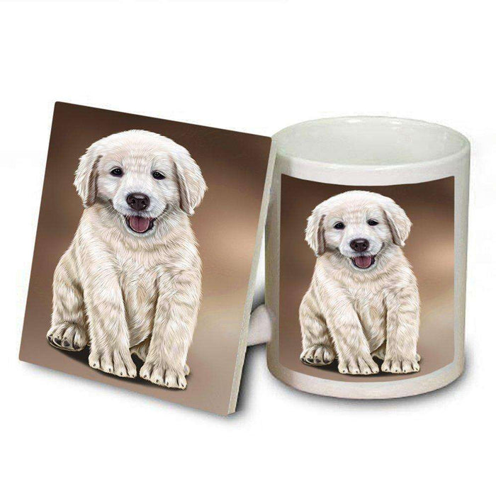 Golden Retriever Dog Mug and Coaster Set