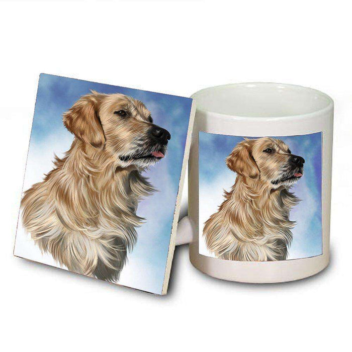 Golden Retriever Dog Mug and Coaster Set