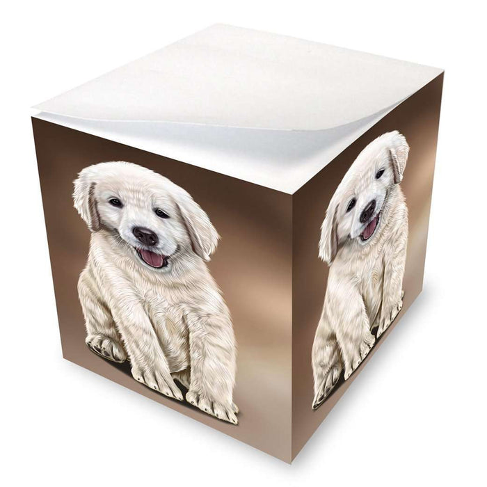 Golden Retriever Dog Note Cube
