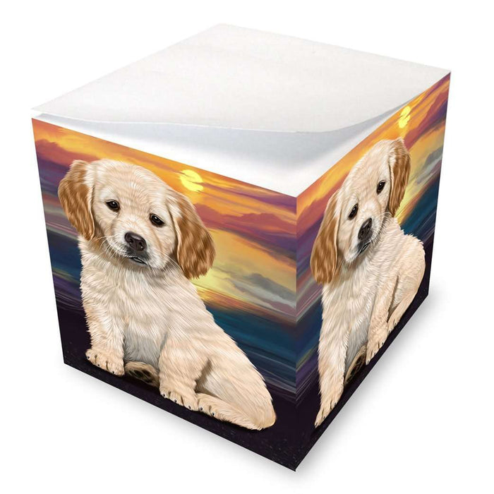 Golden Retriever Dog Note Cube