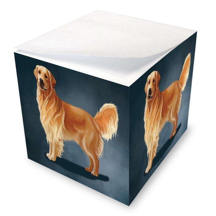 Golden Retriever Dog Note Cube