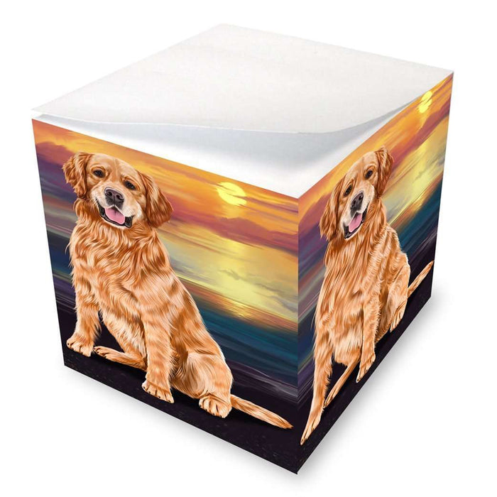 Golden Retriever Dog Note Cube