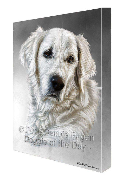 Golden Retriever Dog Painting Printed on Canvas Wall Art