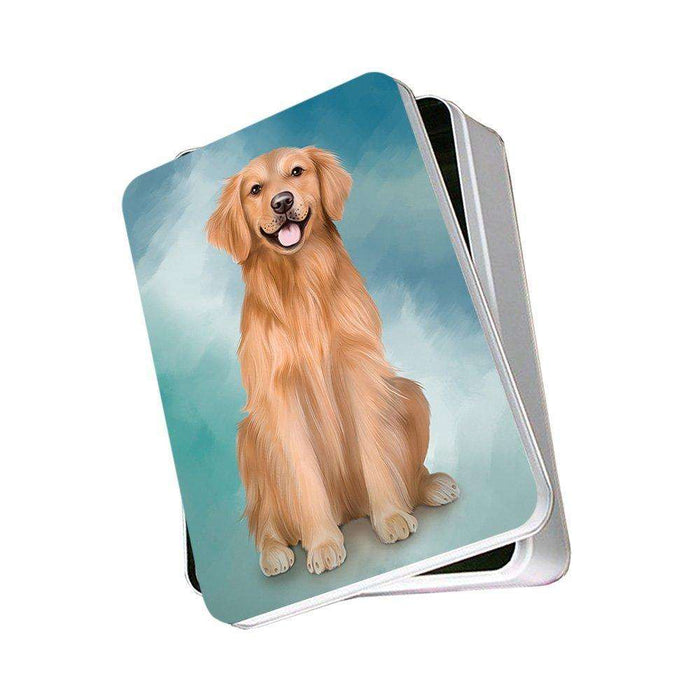 Golden Retriever Dog Photo Storage Tin PITN48314