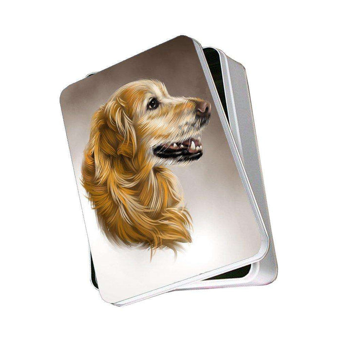 Golden Retriever Dog Photo Storage Tin