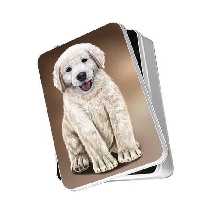 Golden Retriever Dog Photo Storage Tin