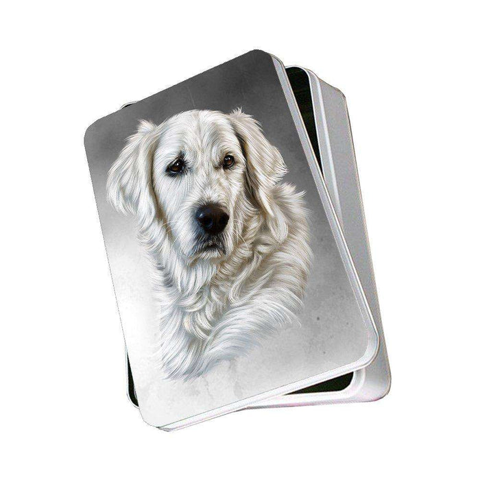 Golden Retriever Dog Photo Storage Tin