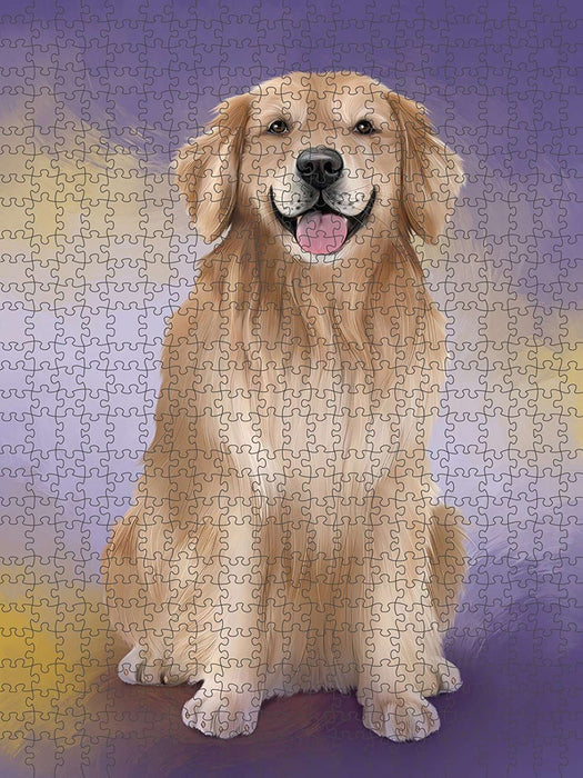 Golden Retriever Dog Puzzle with Photo Tin PUZL48792