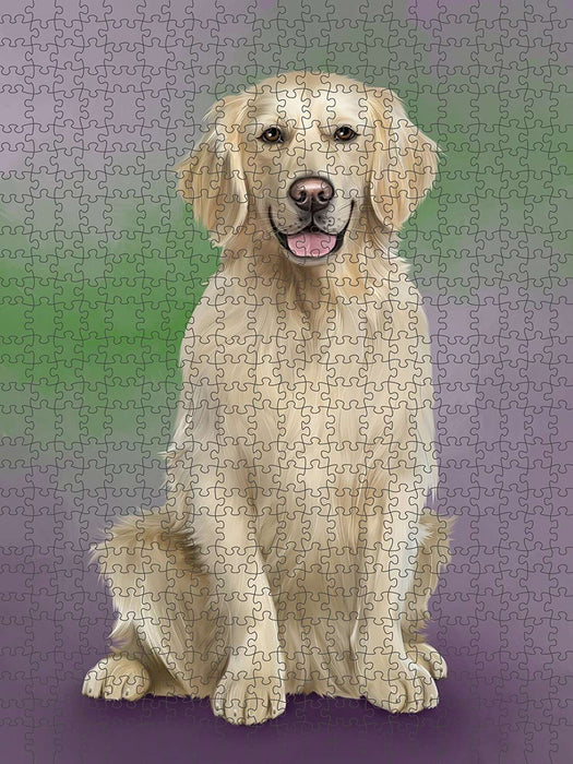Golden Retriever Dog Puzzle with Photo Tin PUZL48798