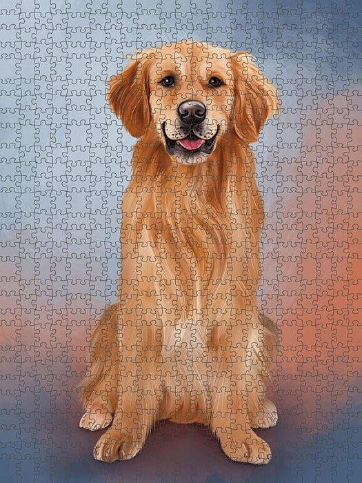 Golden Retriever Dog Puzzle with Photo Tin PUZL48801