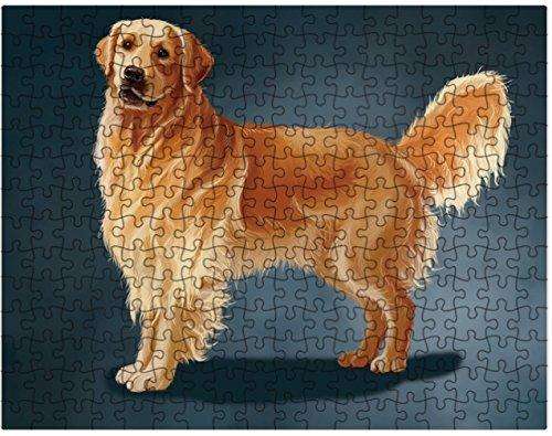 Golden Retriever Dog Puzzle with Photo Tin