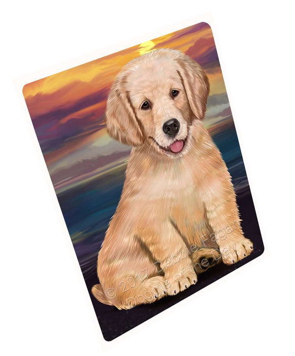Golden Retriever Dog Tempered Cutting Board