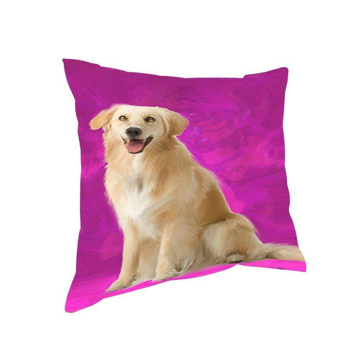 Golden Retriever Dog Throw Pillow D473